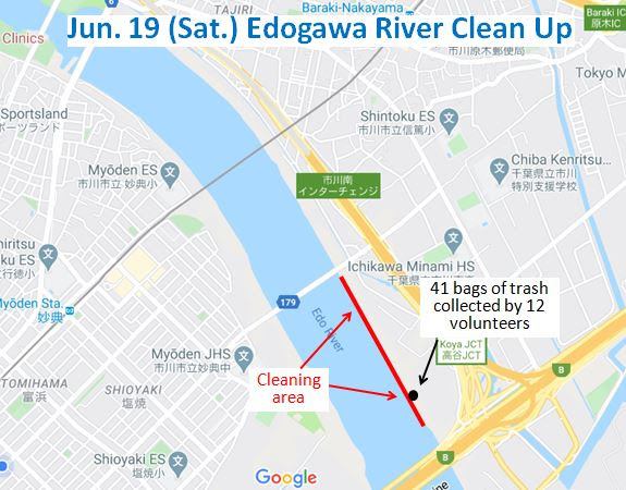 Edogowa River Clean Up June 19, 2021