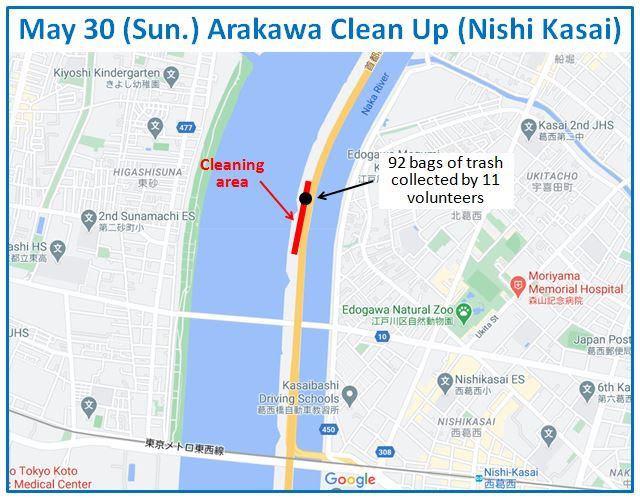 Arakawa River Clean Up May 30, 2021