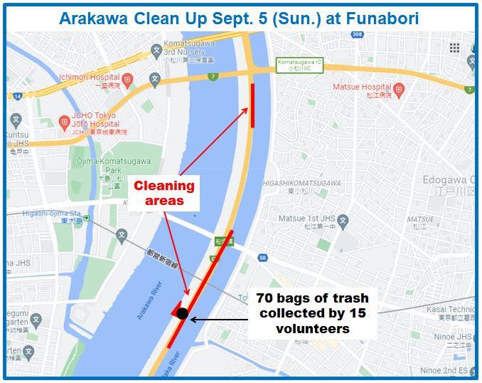 Arakawa River Clean Up September 5, 2021