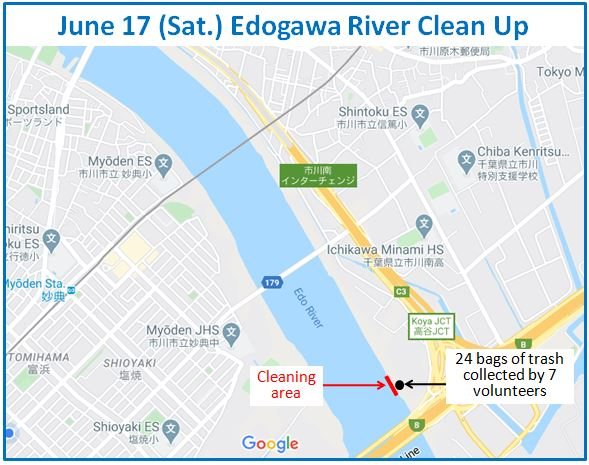 Arakawa River clean up June 17, 2023